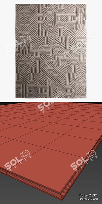 Milton Glaser African Pattern Rugs 3D model image 3