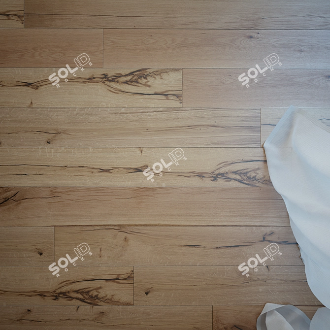 Natural Oak Wooden Floor 3D model image 2