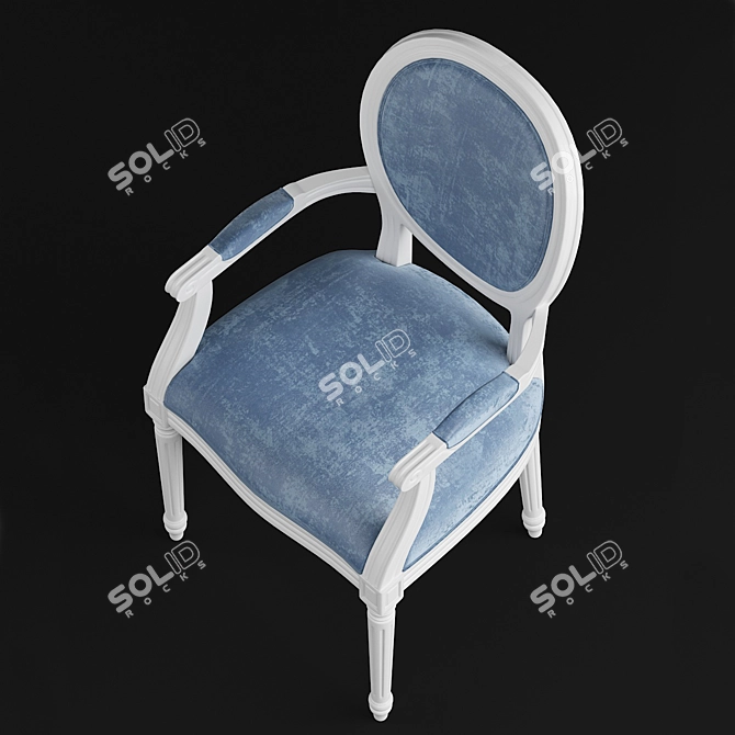 Elegant French Style Dining Chair 3D model image 3