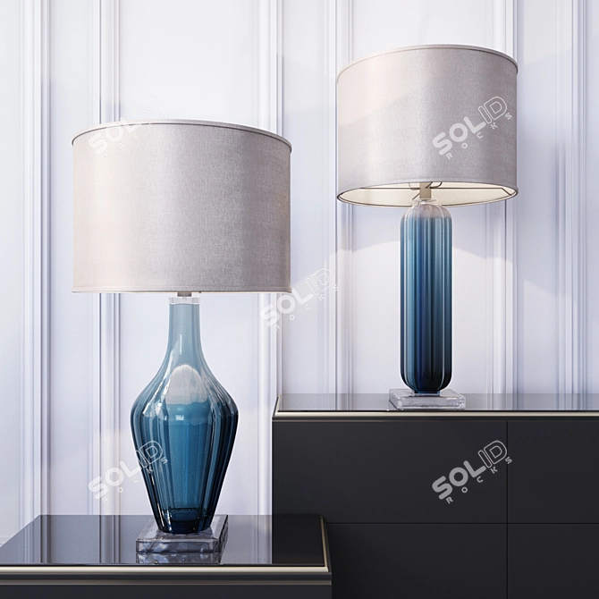 Elegant Uttermost Table Lamps 3D model image 1