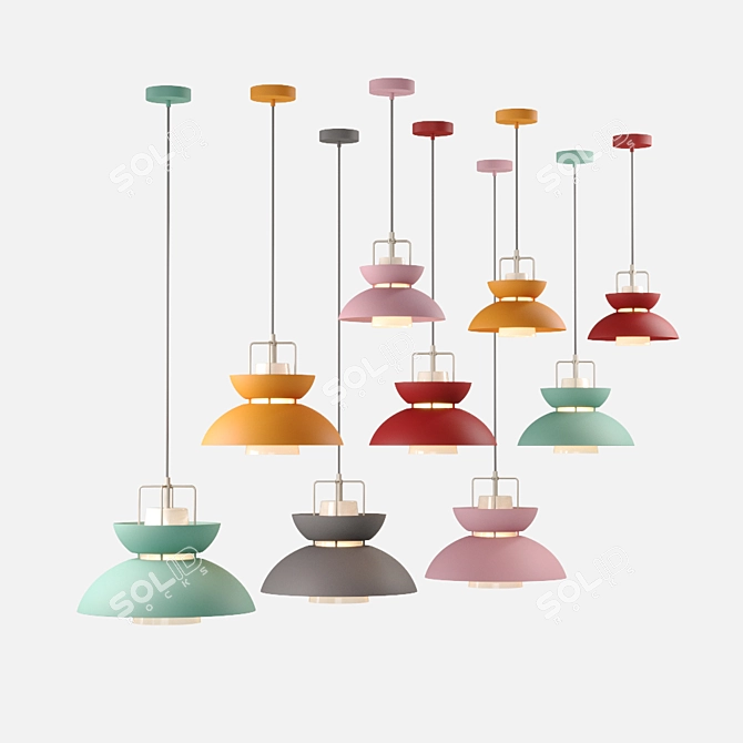 Scandinavian Style Pendant Lights 3D model image 2