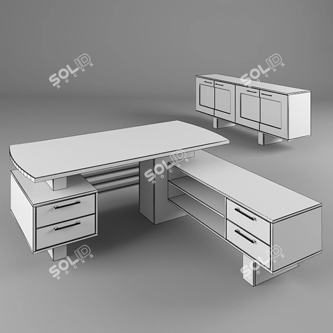 Eco-Lam Desk Set 3D model image 3