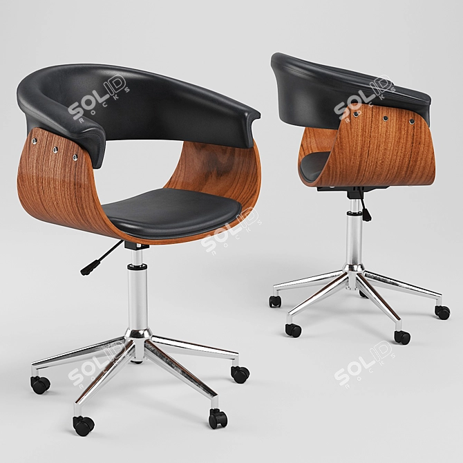 Ergonomic Office Chair with V-Ray Rendering 3D model image 1