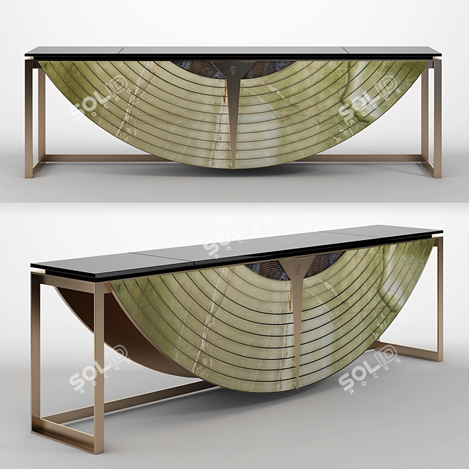 Luxury Marble Console Table: Equinox Elegance 3D model image 1