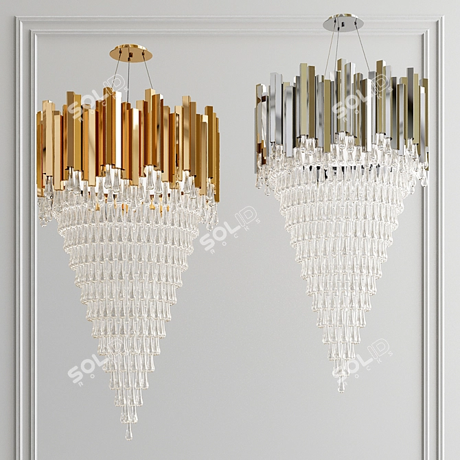 Luxurious Trump Chandelier: The Epitome of Elegance 3D model image 1