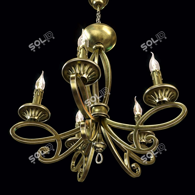 Elegant Schuller Lucena Chandelier 3D model image 2