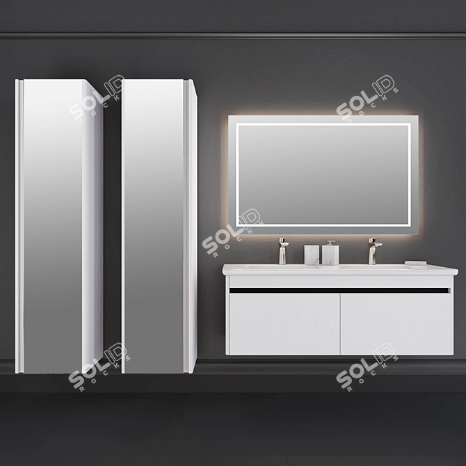 Luxury Vivia Bathroom Set 3D model image 1