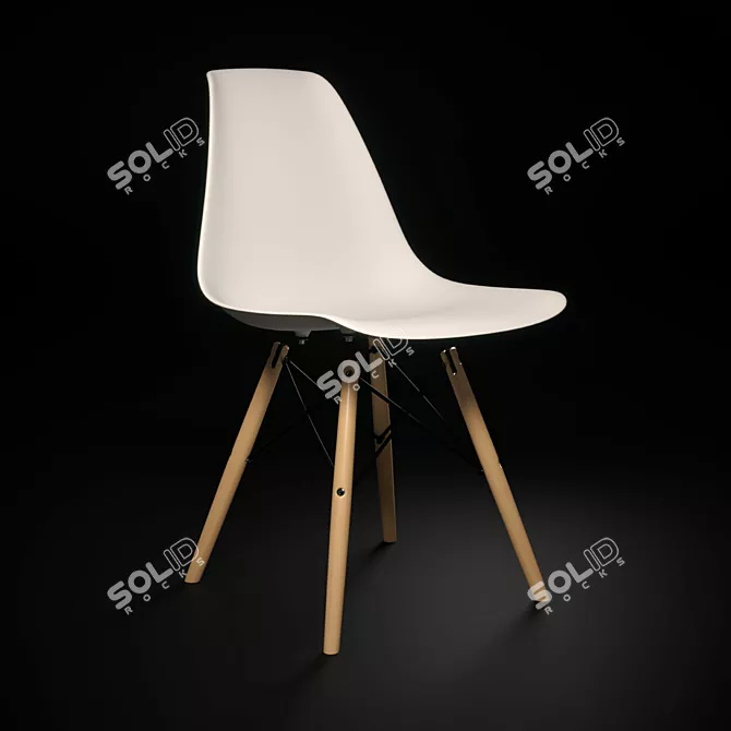 Modern Stylish Chair Eames DSW 3D model image 1