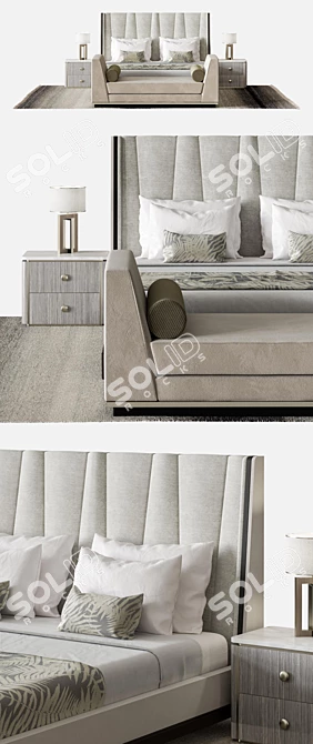 Nantes Bed: Luxurious and Elegant Sleep 3D model image 2