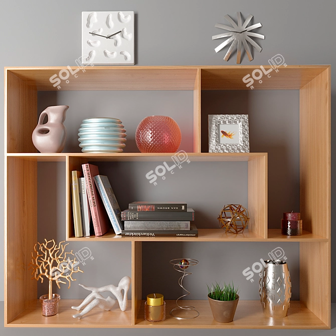 Elegant Sculpture Decor Set 3D model image 1