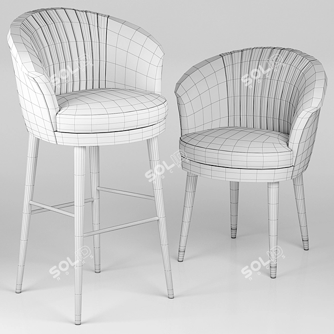 Lupino Elegant Bar Chair 3D model image 3