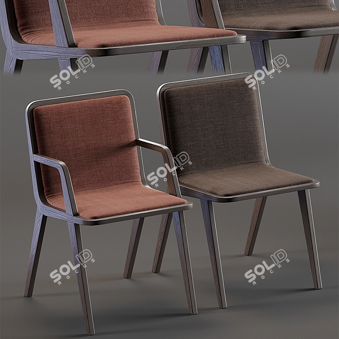 Sleek Altinox Nordic Chair 3D model image 1