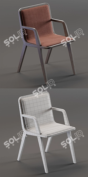 Sleek Altinox Nordic Chair 3D model image 3