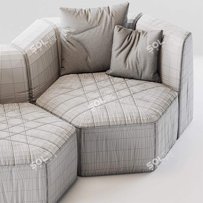 Bonaldo Panorama Armchair: Sleek and Stylish Seating 3D model image 3