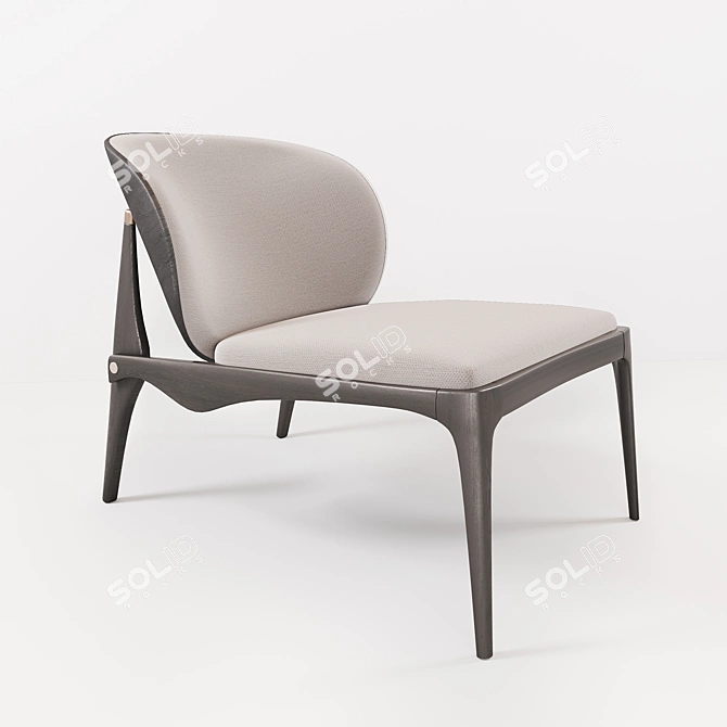 Yuan Lounge Chair: Ultimate Comfort in One 3D model image 1