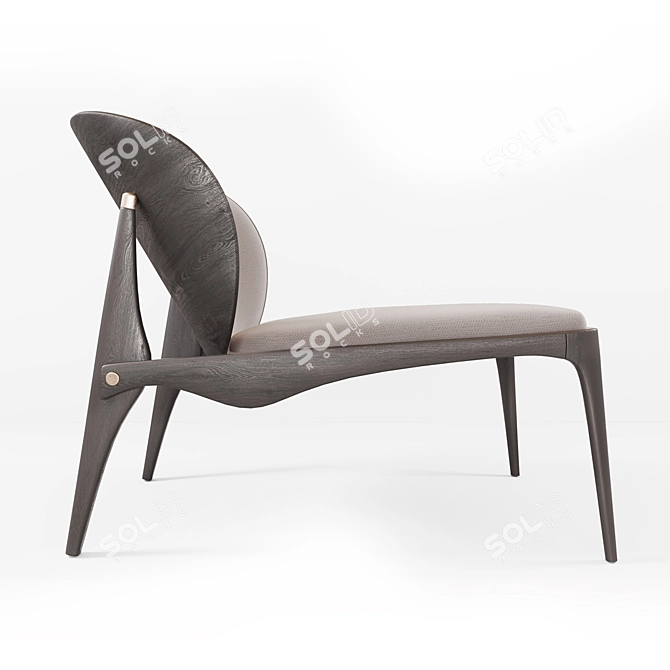 Yuan Lounge Chair: Ultimate Comfort in One 3D model image 2