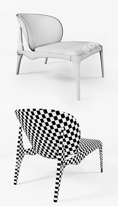 Yuan Lounge Chair: Ultimate Comfort in One 3D model image 3