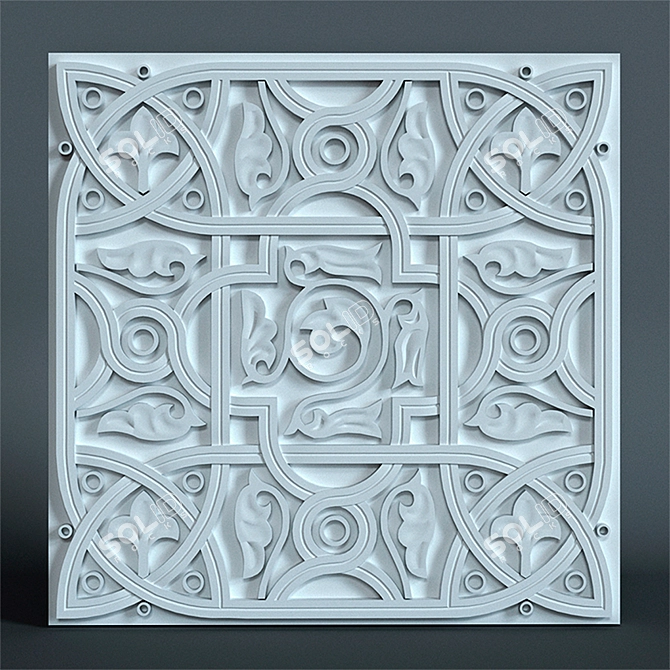 Samarkand Panels: East-inspired Design 3D model image 1