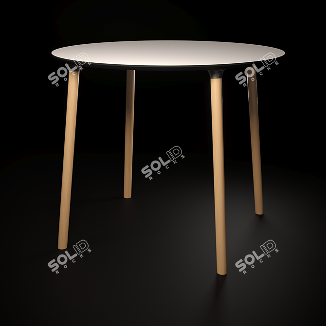 Title: Elegant Valencia Round Dining Table 3D model image 1