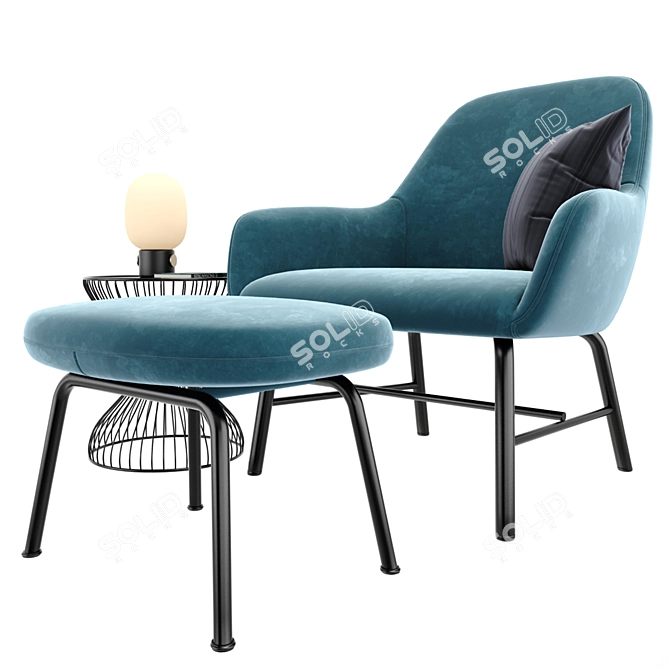 ErgoFlex Armchair Set 3D model image 2