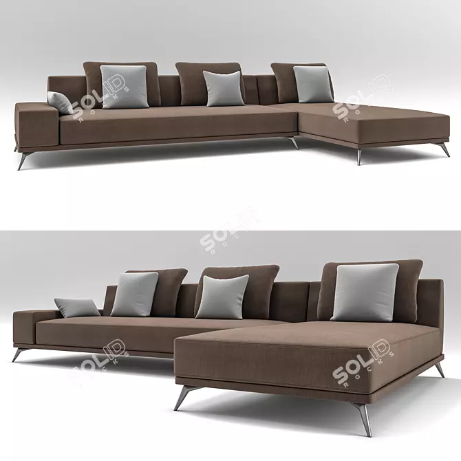 ALARGA 3-Seater Sofa 3D model image 1