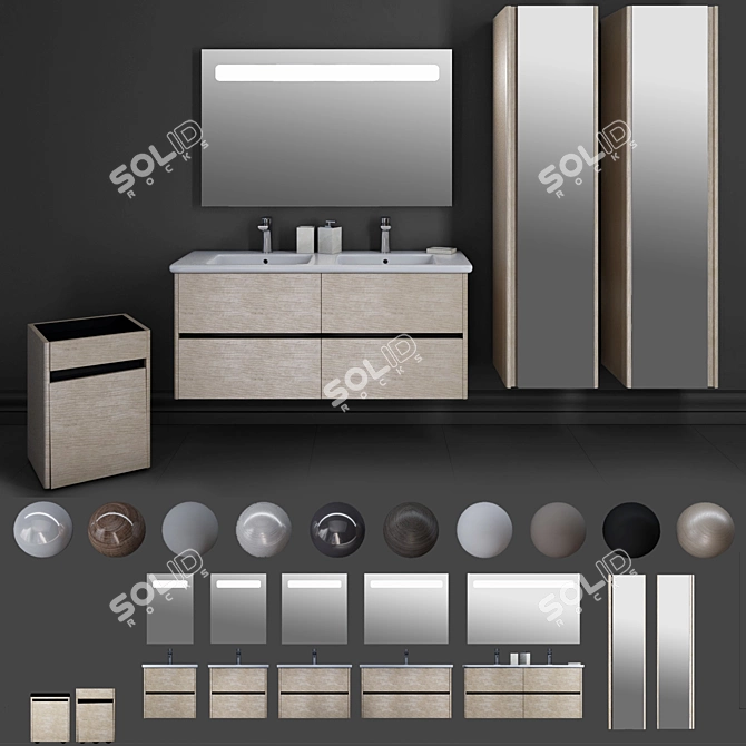 VIVIA Villeroy & Boch Bathroom Set 3D model image 1