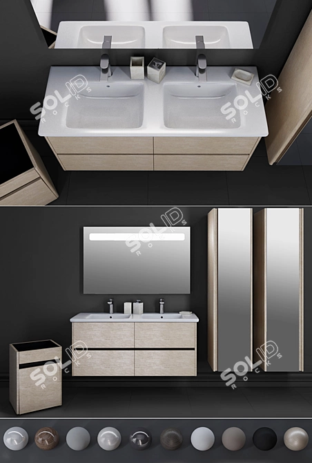 VIVIA Villeroy & Boch Bathroom Set 3D model image 2