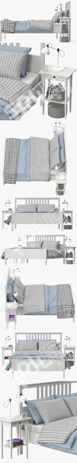 Hemnes Classic Storage Solution 3D model image 2