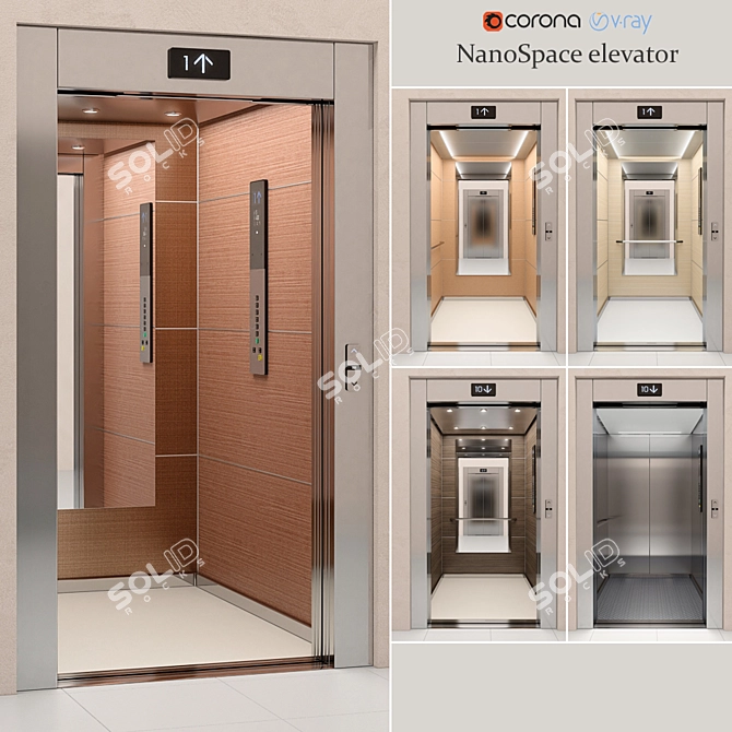 Modern Elevator Kone NanoSpace 3D model image 1