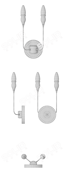  Newport Modern Wall Sconce 3D model image 3