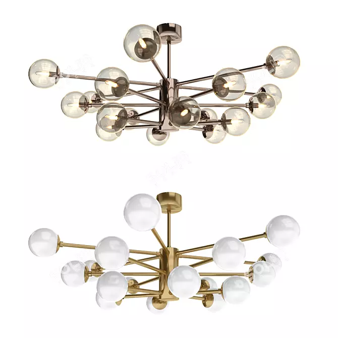 Arteriors Karrington Chandelier - Elegant Lighting Fixture 3D model image 1