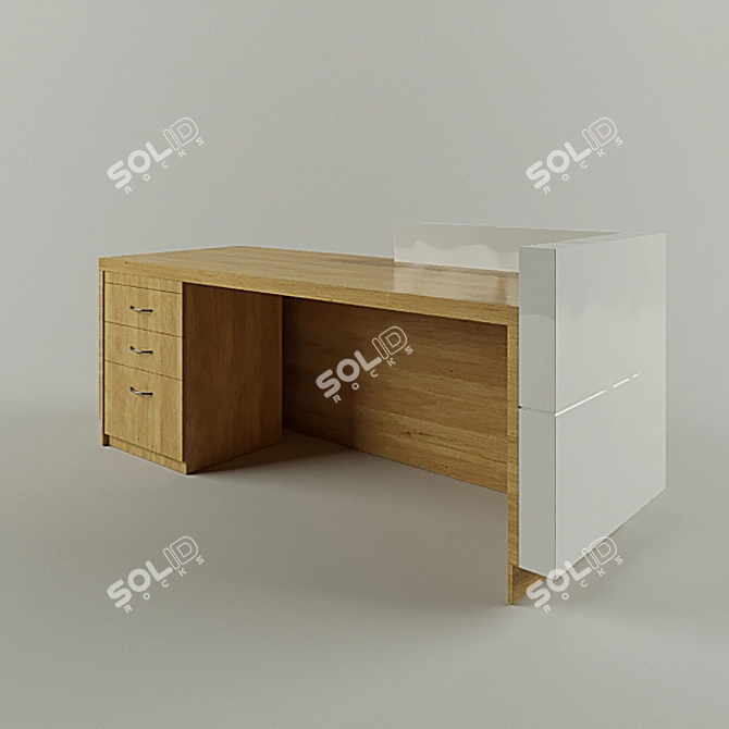 Modern Counter: Simple & Sleek 3D model image 2