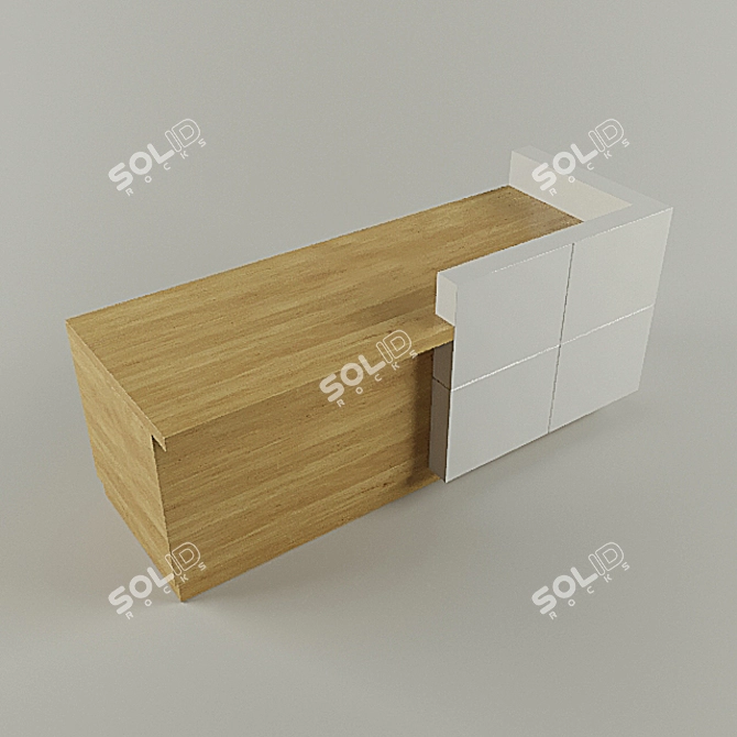 Modern Counter: Simple & Sleek 3D model image 3