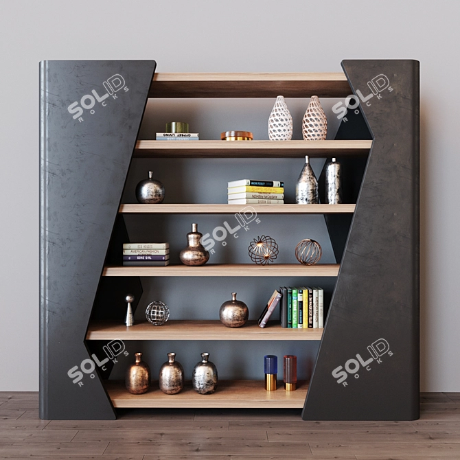 Elegant Decor Rack 3D model image 1