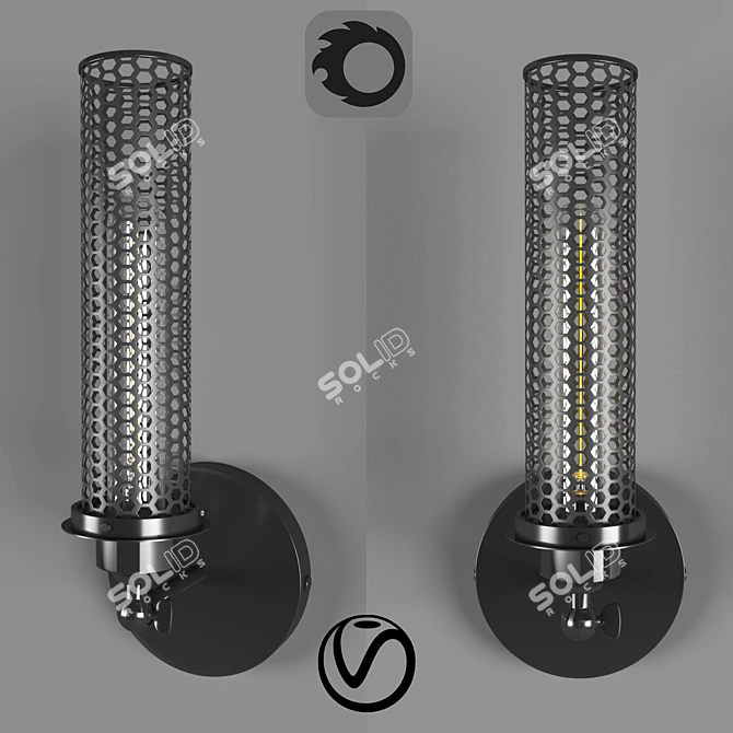 Modern Nelson Wall Light 3D model image 1