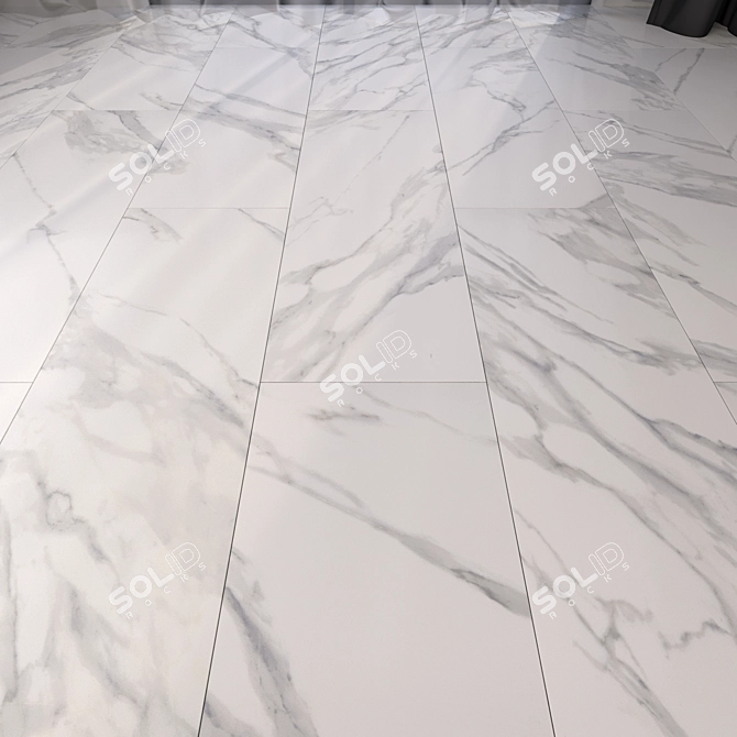  Elegant Marble Floors: HD Texture & Multiple Material Options 3D model image 1