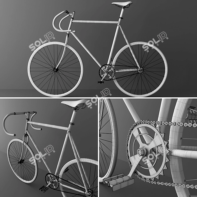 Sleek Corona Bicycle 3D model image 3