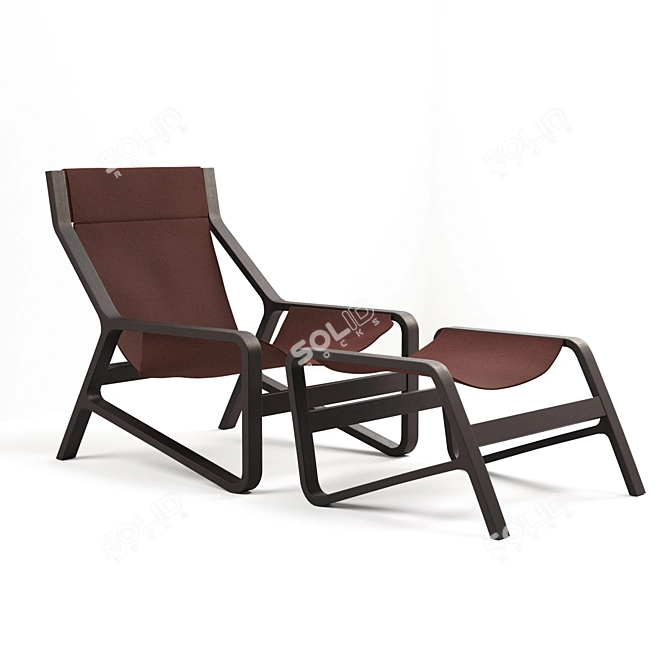 Toro Lounge Chair & Ottoman 3D model image 1