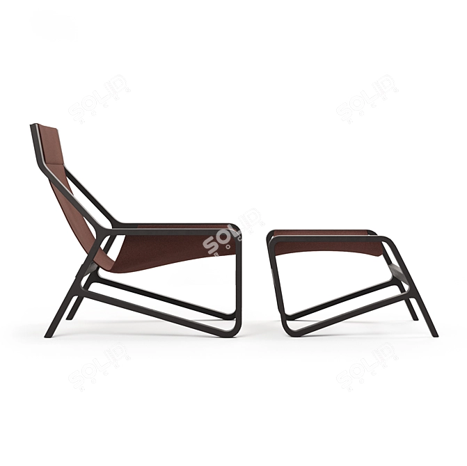 Toro Lounge Chair & Ottoman 3D model image 2
