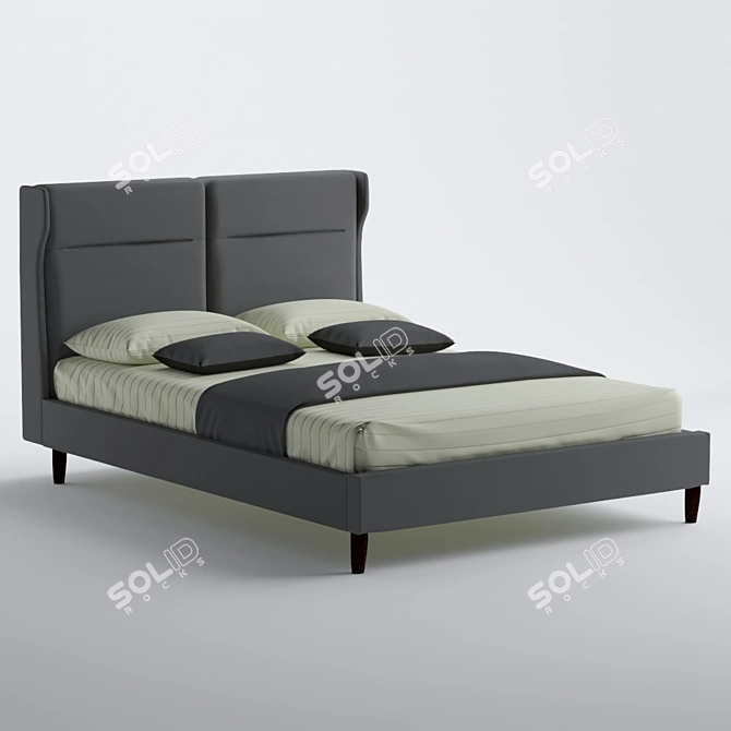 Santino Bed: Sleek and Stylish 3D model image 1