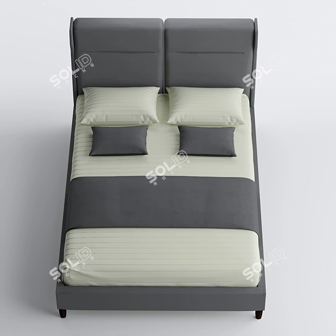 Santino Bed: Sleek and Stylish 3D model image 2