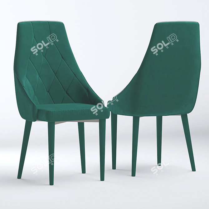 Velvet Trix Armchair 3D model image 1