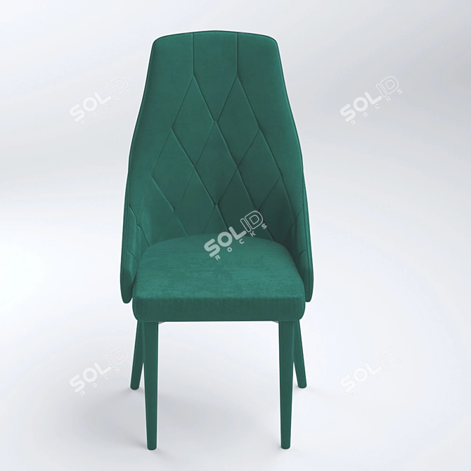 Velvet Trix Armchair 3D model image 2