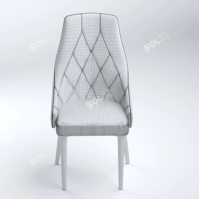 Velvet Trix Armchair 3D model image 3