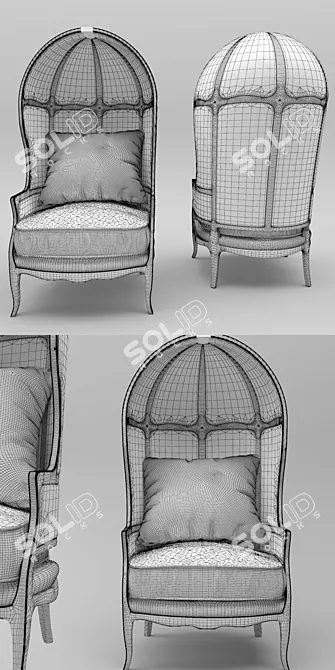 Elegant JC Chair: Perfect Blend of Style and Comfort 3D model image 3