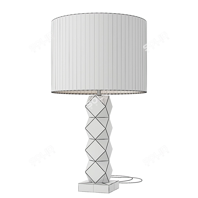 Elegant Whealon Frosted Glass Table Lamp 3D model image 3