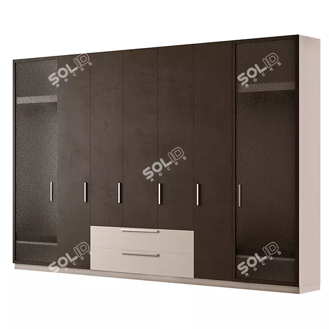 Contemporary Closet Solution 3D model image 1