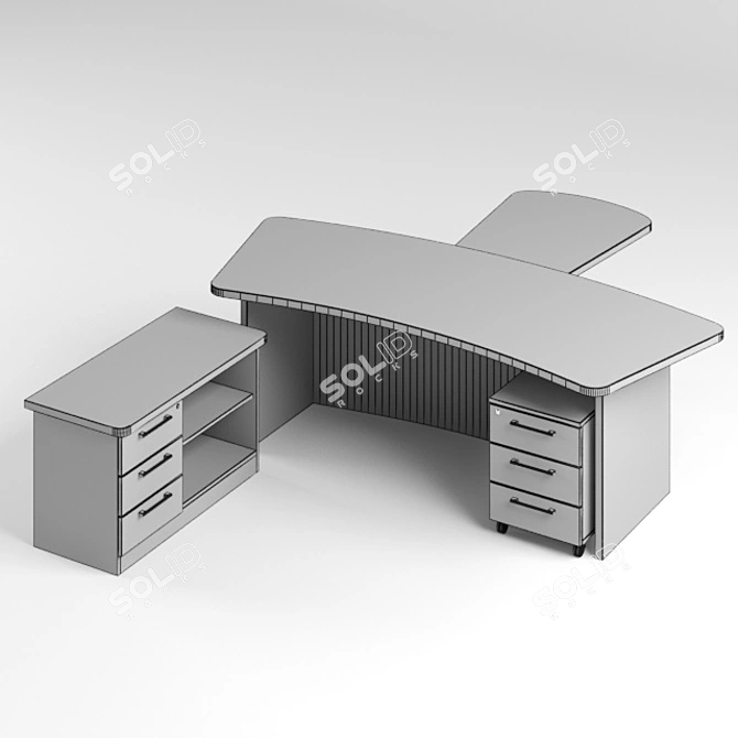 Executive Laminate Table 3D model image 3