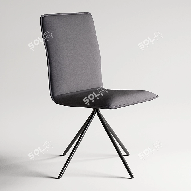 Sleek Whirl Dining Chair 3D model image 1