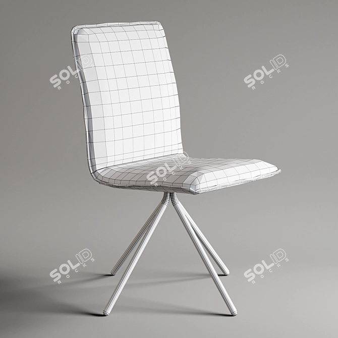 Sleek Whirl Dining Chair 3D model image 3